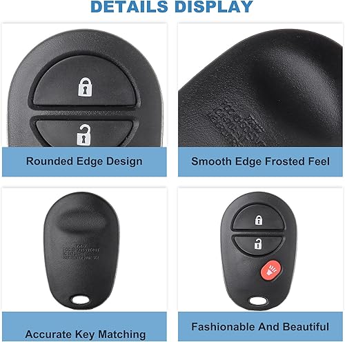 Miniatura 4 de ECCPP Llavero remoto de entrada sin llave para Toyota Highlander Sequoia Sienna Tacoma Tundra GQ43VT20T