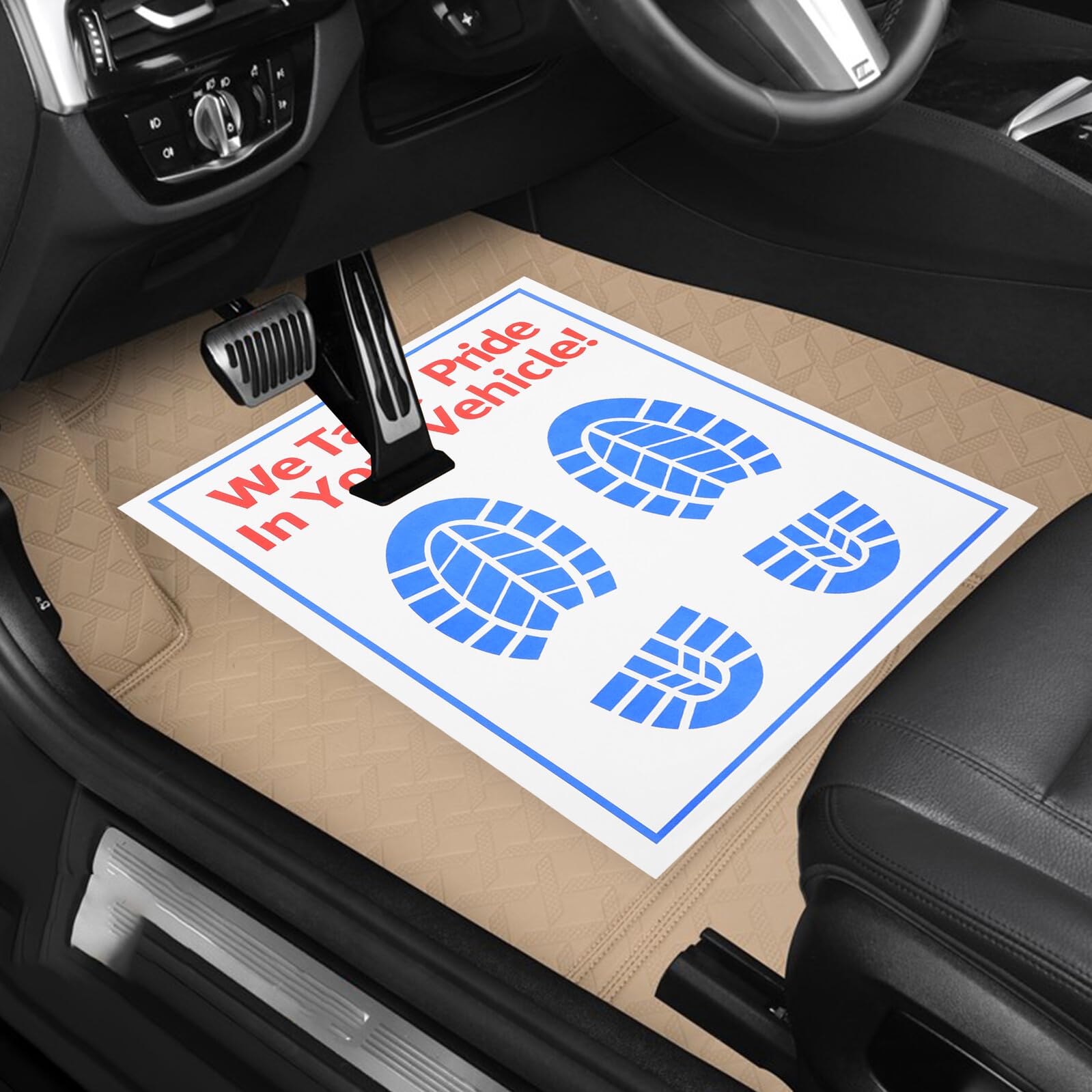 VALICLUD 100 pièces Tapis de Sol Auto Jetable Papier Protection Sol Voiture Résistante à Usure Antidérapant et Décoratif Protection Pratique pour Entretien et Réparation