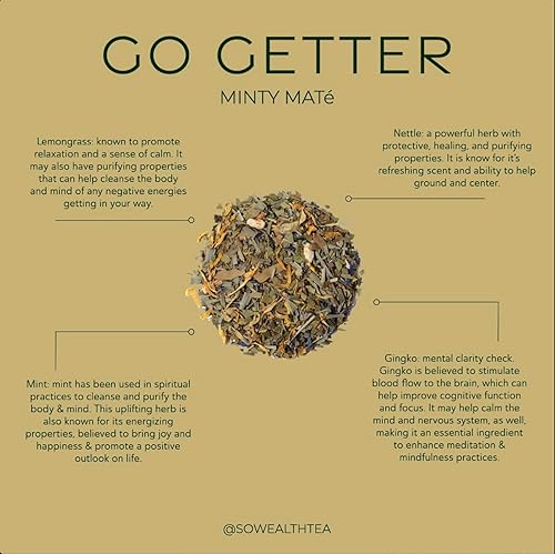 Miniatura 5 de GO GETTER - Té de hojas sueltas prémium de menta mate