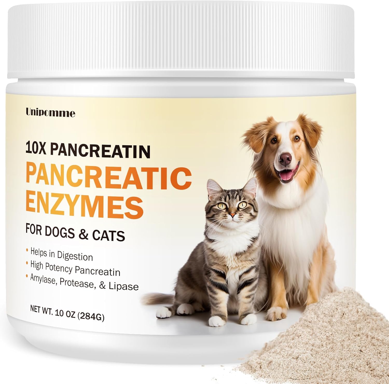 10 Ounces Pancreatic Enzymes for Dogs – 10x Pancreatin Formula for EPI Dog – Digestive Enzymes Powder for Pet Pancreatic Concerns, Supports Buddy Digestive Stress, Healthy Weight Management