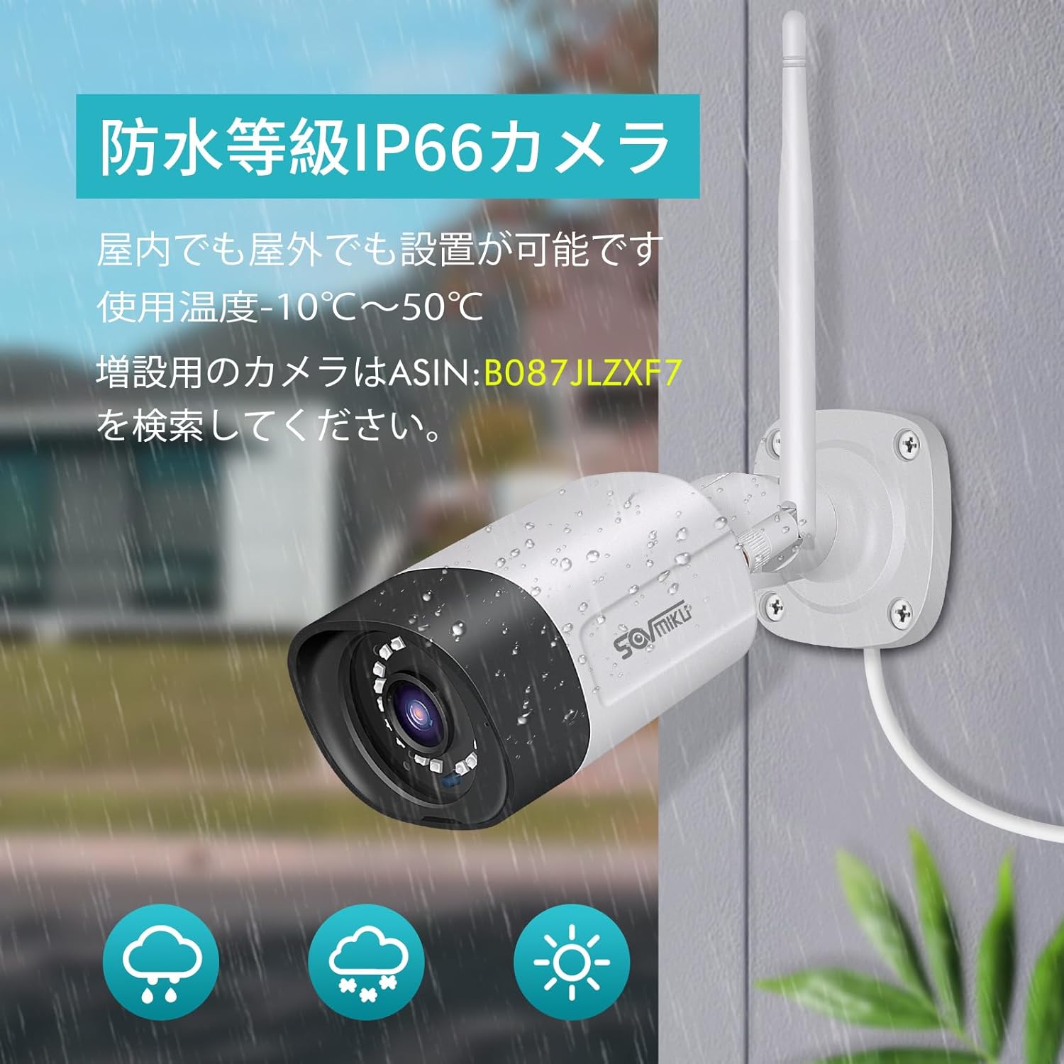 IP66 waterproof camera for outdoor use