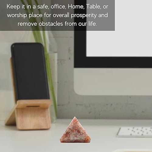 Miniatura 332 de Amazing Gemstone White Agate Snow Quartz Pyramid Crystal Healing Stones - 1" Great Pyramid Figurine of Natural Stone Pyramid for Meditation, Reiki