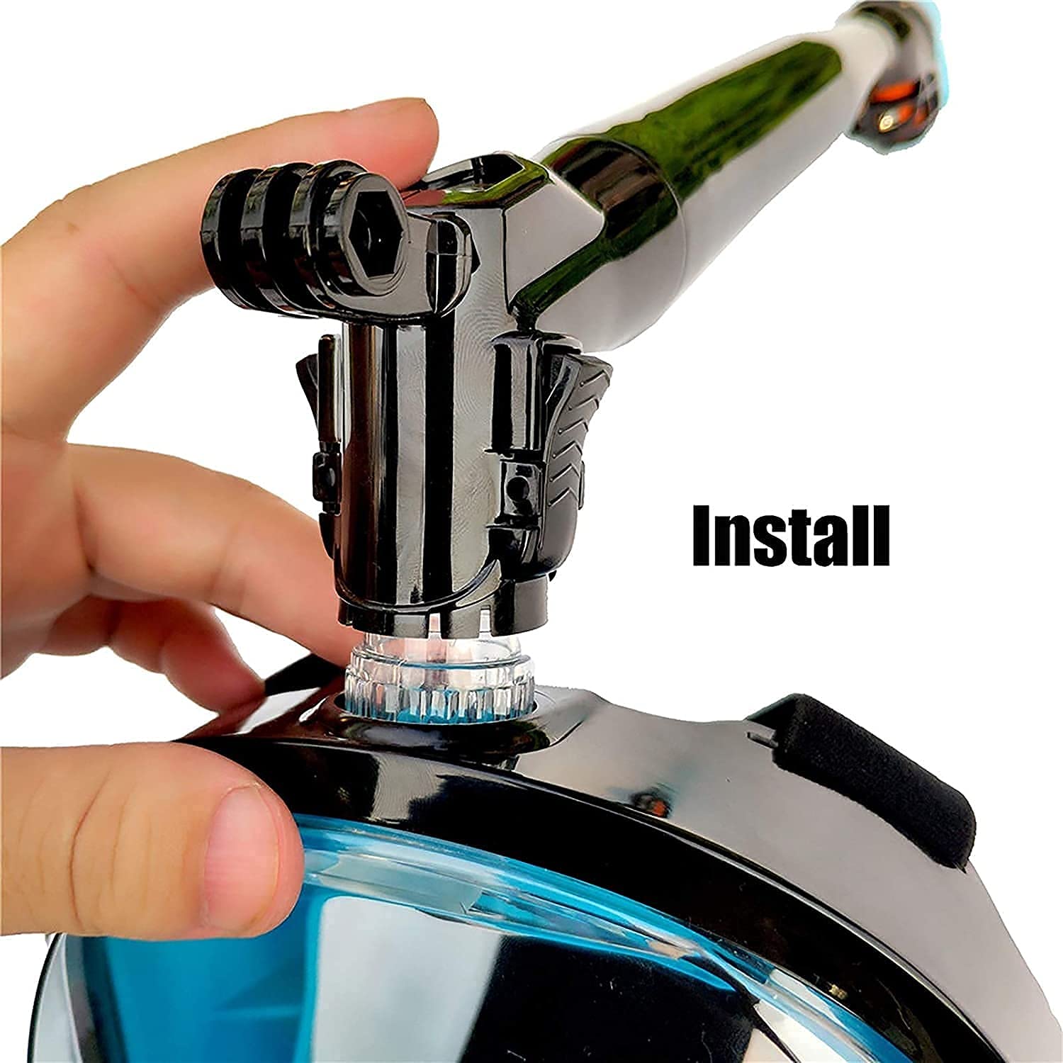 Máscara de Buceo Máscaras de Snorkel Máscaras de Buceo Subacuáticas Rotación de 360 Grados Vista de 180 Antivaho Antifugas Equipo de Snorkel Profesional de Cara Completa para Adultos (Azul 2 L)