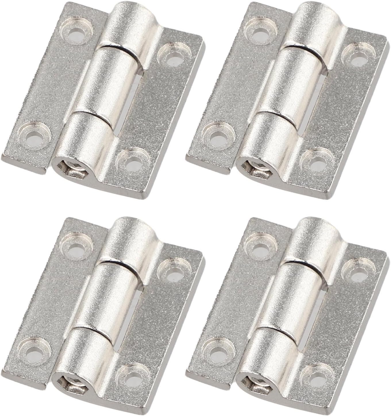 Adjustable Torque Damping Hinge Zinc Alloy Stop Positioning 360 Degree Friction Hinge with Hex Key for Furniture Cabinet Door Industrial Equipment Black Silver(26x22MM Silver)