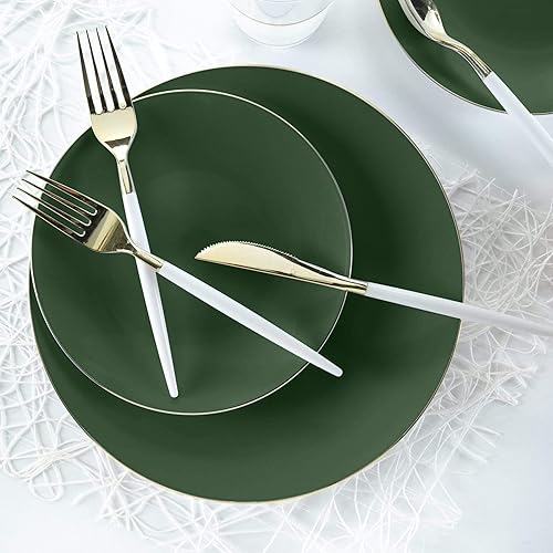 Miniatura 3 de LUXE PARTY NYC - Juego de 30 platos de plástico para vajilla  Desechables  10.25 pulgadas  Plato de cena  Artículos de fiesta  Suministros para