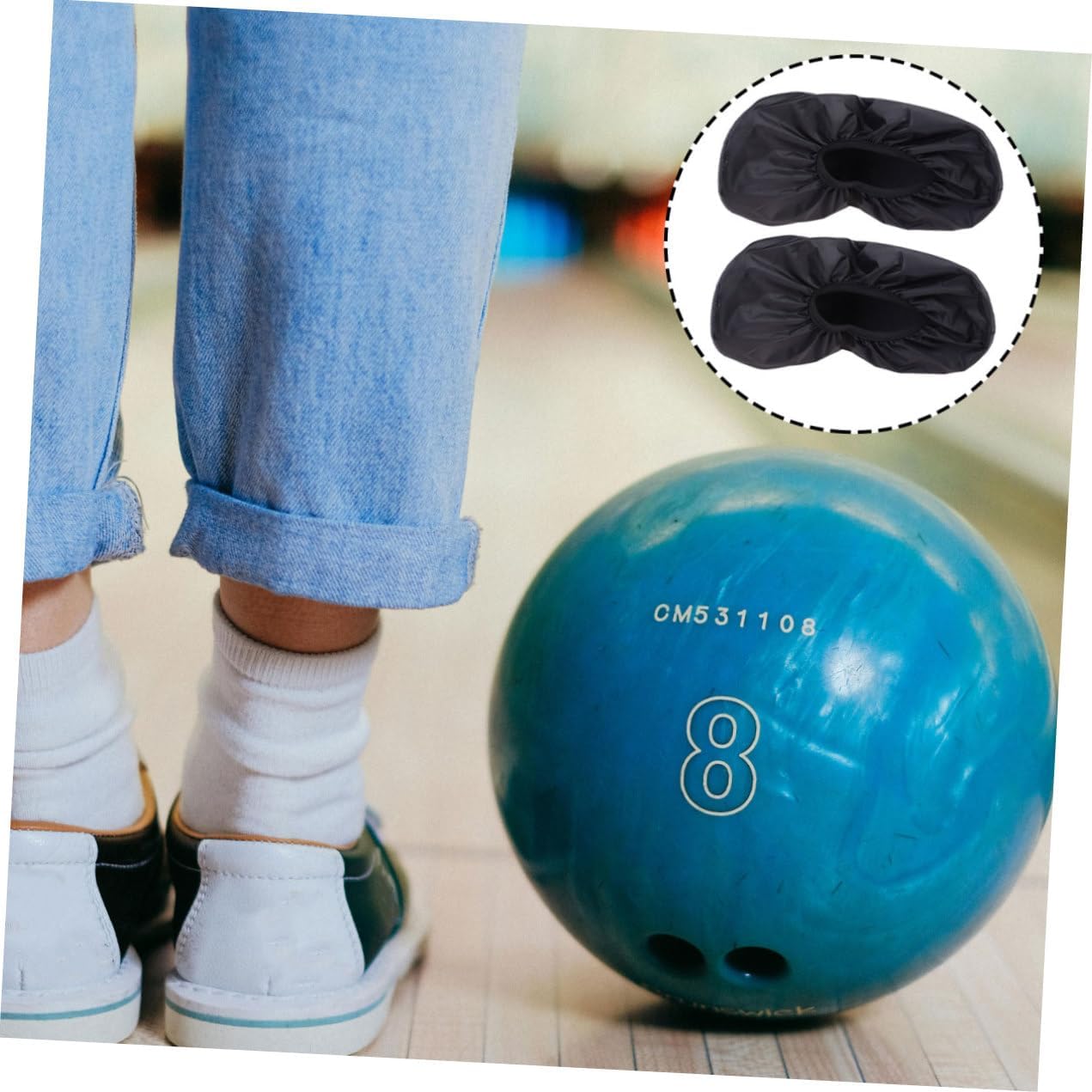 Non-Slip Shoe Protector Shoe Cover Bowling Black