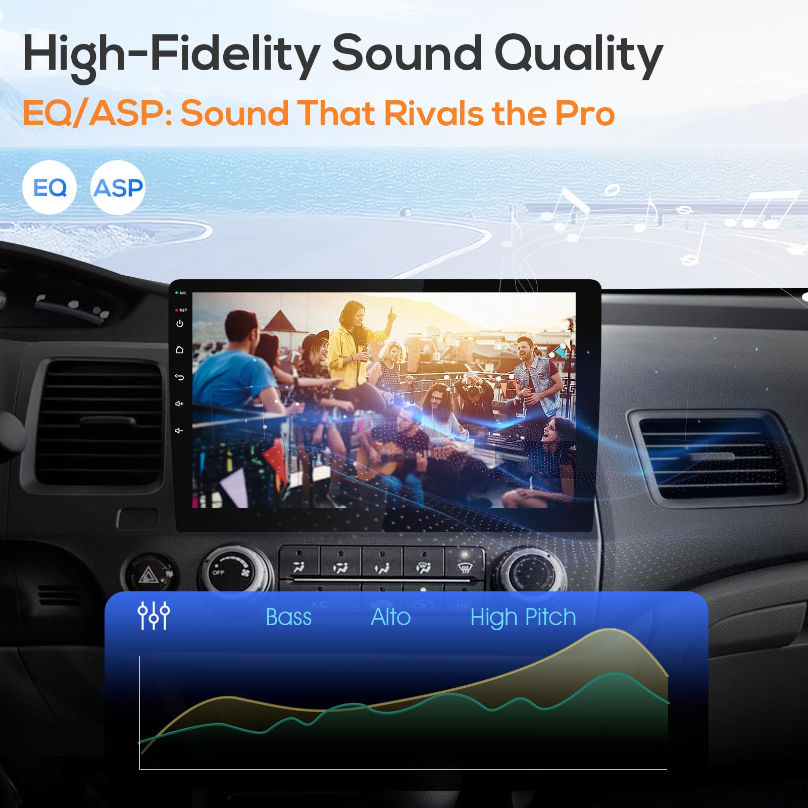 Haudio 2 Din Radio Samochodowe z CarPlay i Android Auto, 10.1Calowy Ekran z Mirror Link,GPS,Sterowanie Głosowe,SWC/FM/AM/RDS,25 Zestawów UI Pasującego do Wszystkich Samochodów,Bez Kamery Cofania 2+64G
