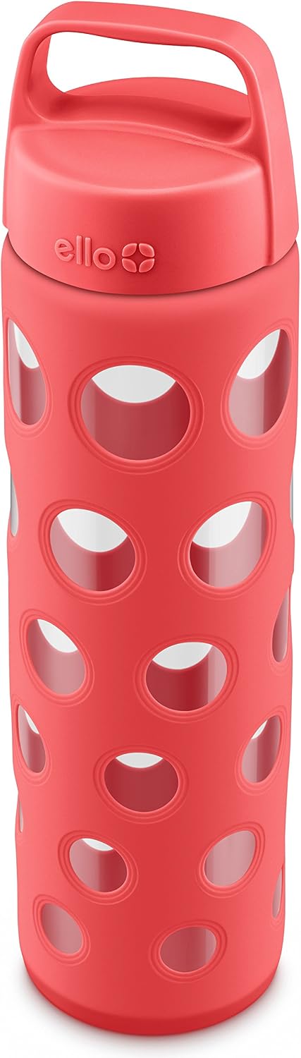 Ello Pure Glass Water Bottle with Silicone Sleeve