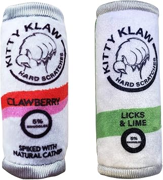 Huxley & Kent Cat Toy Bundle | Kitty Klaw Clawberry & Kitty Klaw Licks & Limes | Soft Plush Pounce Kitty Toy with Catnip and Crinkle
