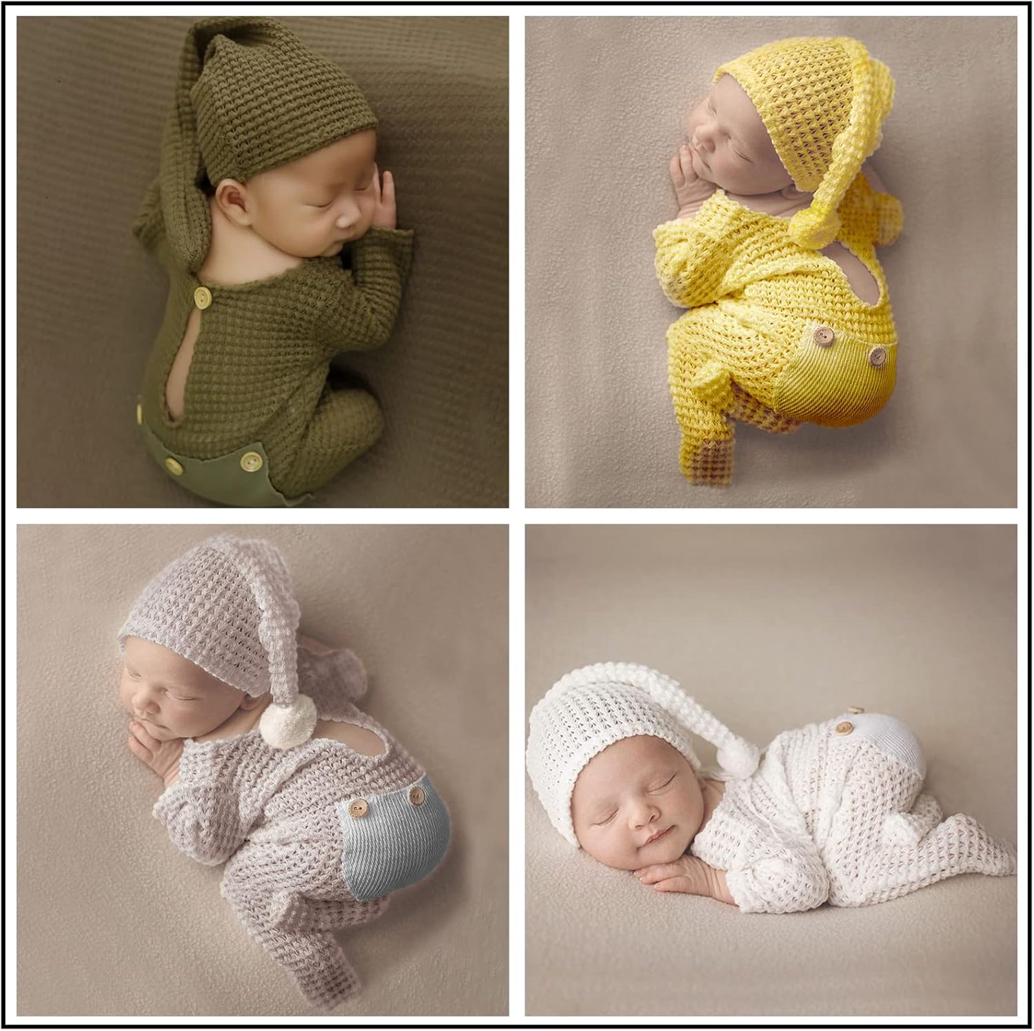 Miniatura 5 de Conjunto de accesorios de fotografía para recién nacidos lindo sombrero con pies para bebé niño niña accesorio para sesión de fotos