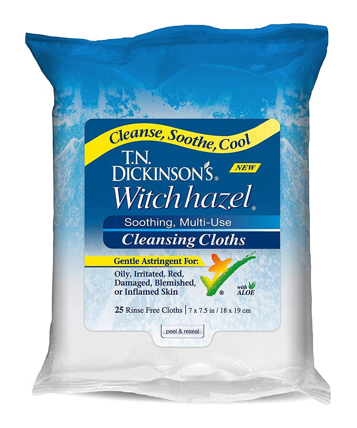 T.N. Dickinson’s Witch Hazel Cleansing Cloths (Pack of 4)
