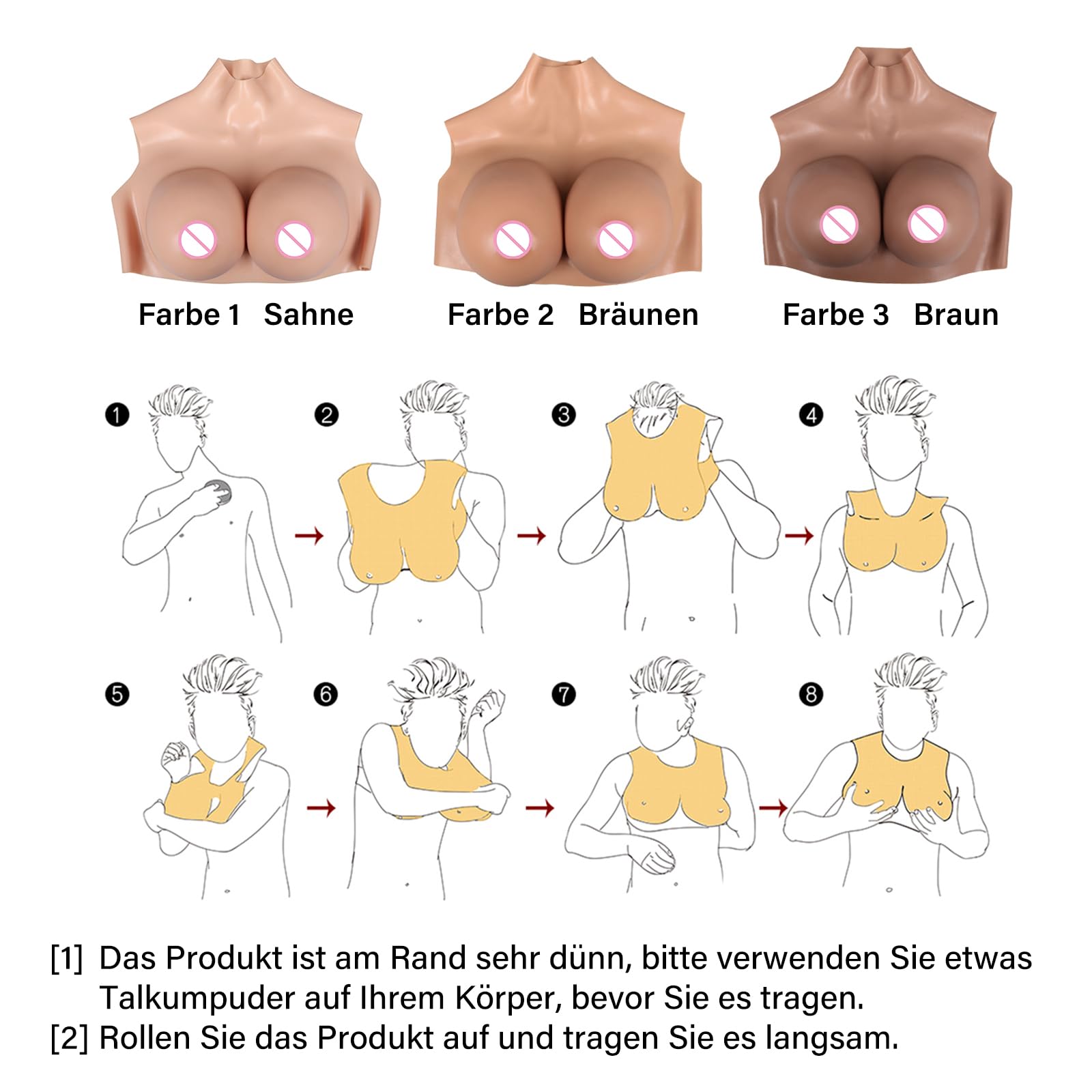 Silikon Fake Brüste B-G Cup Realistische Brustformen Silikon Brustplatte Falsche Brüste für Cosplay Crossdresser Drag Queen