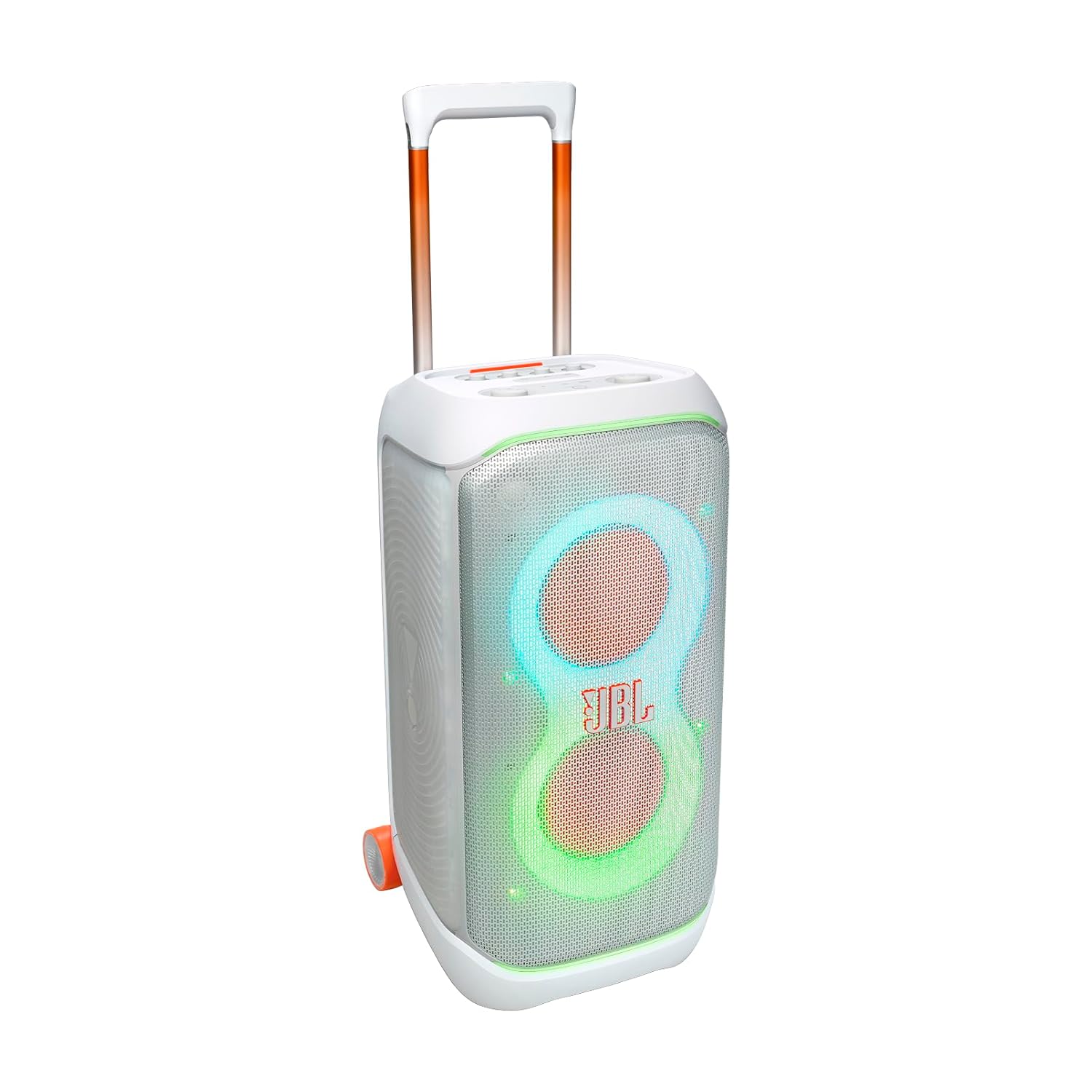 JBL PartyBox Stage 320 - Portable Speaker with Telescopic Handle Wide Sturdy Wheels Powerful JBL Pro Sound Futuristic