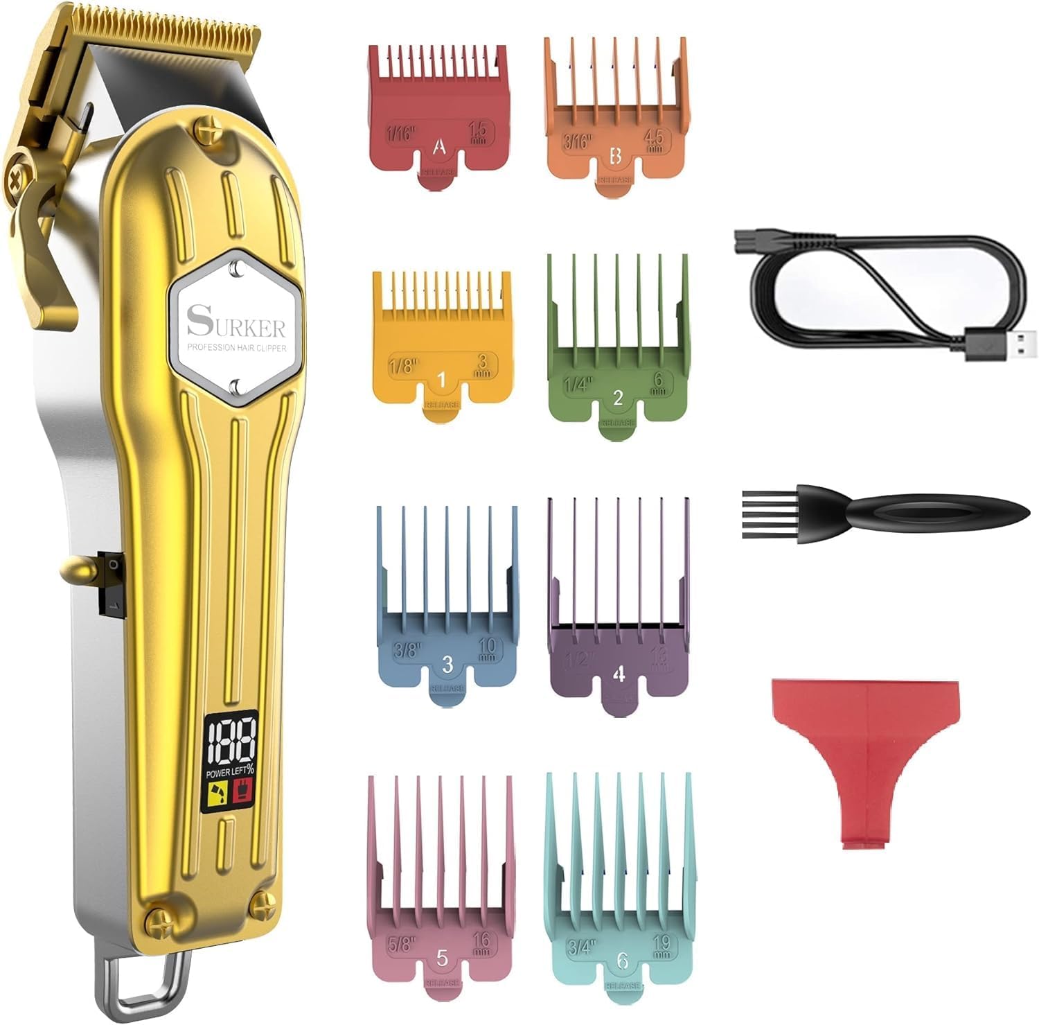 Hair Clippers for Men Hair Trimmer for Men Cordless Beard Trimmers Hair Cutting Machine Professional Rechargeable