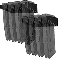 Vista 8 de RUSFOL Soporte de pared PMAG estándar de ABS sólido 6X, soporte de mag, estante de almacenamiento de revistas caseras