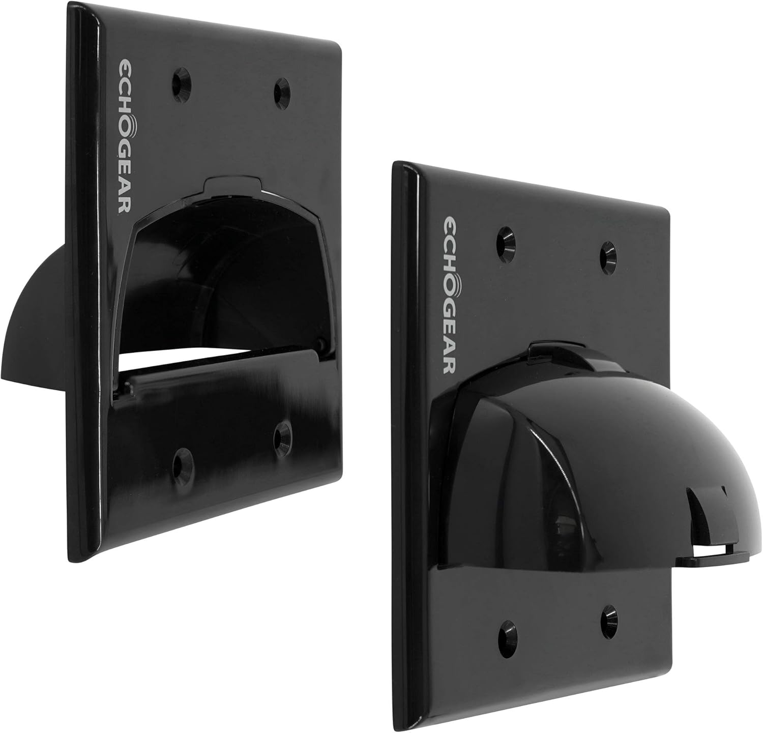 Echogear Black in Wall Cable Hider for Wall Mount TV Dual Gang Pass