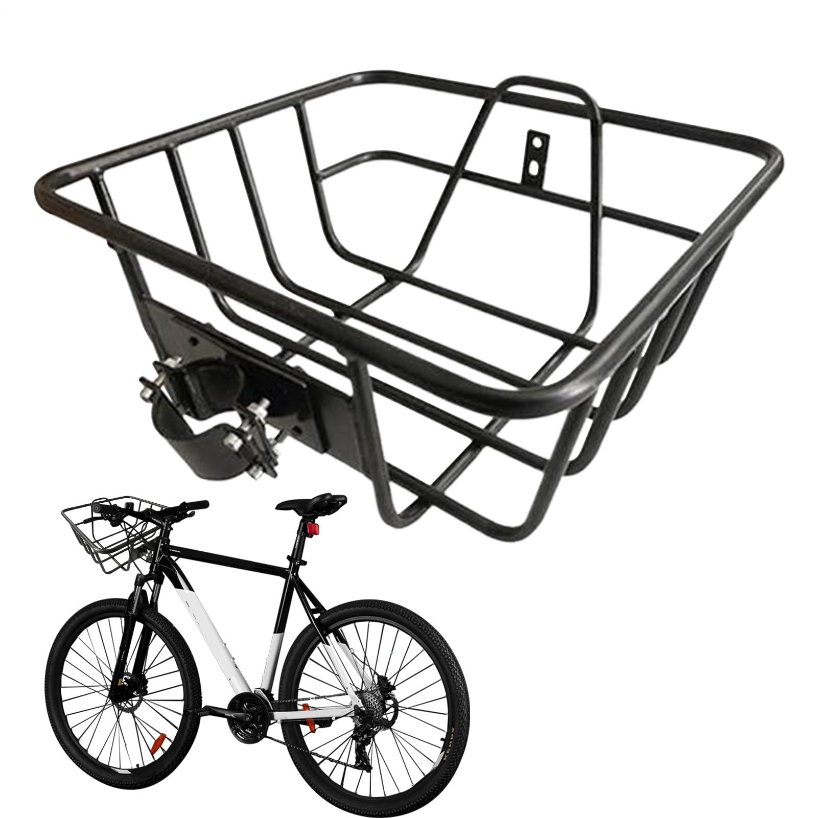 Cestino Per Bici Accessorio Rimovibile Capiente | Cestino per Bici Cruiser Per Spiaggia Sport Motociclismo Pesca Giardinaggio Campeggio Pendolarismo Guida Quotidiana