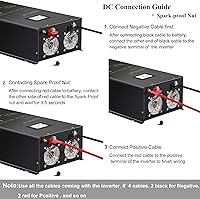 Vista 8 de Inversor de onda sinusoidal pura de 5000W 24V, 24 voltios DC a CA 120V 240V inversor de potencia de fase dividida, 2 terminales de cable de CA