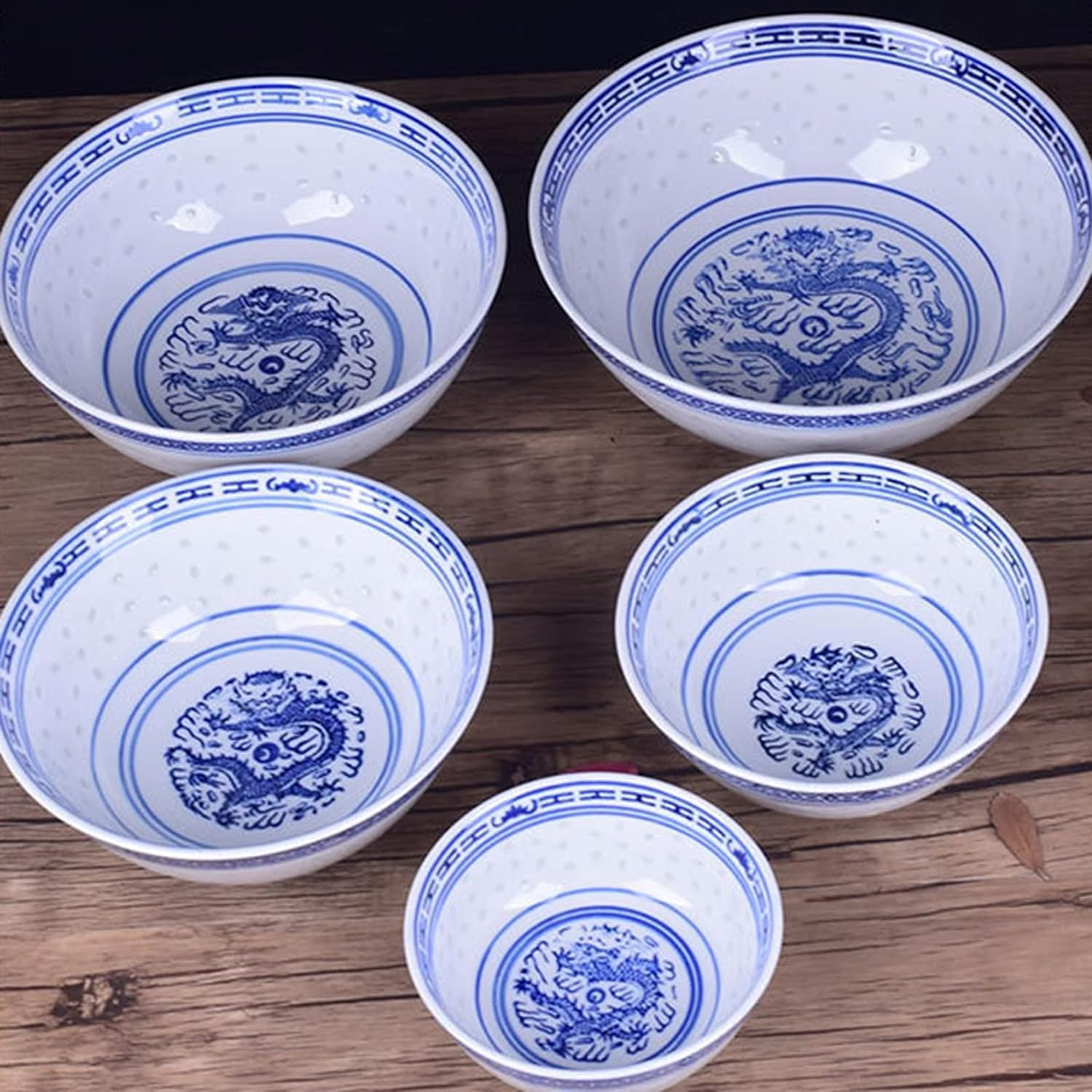 Ramenschalen aus Keramik, 17,8 cm, Porzellan, asiatische Nudelschale für Suppe, Müsli, Reis, Udon, Retro-Design, perfekt für Desserts und Essen