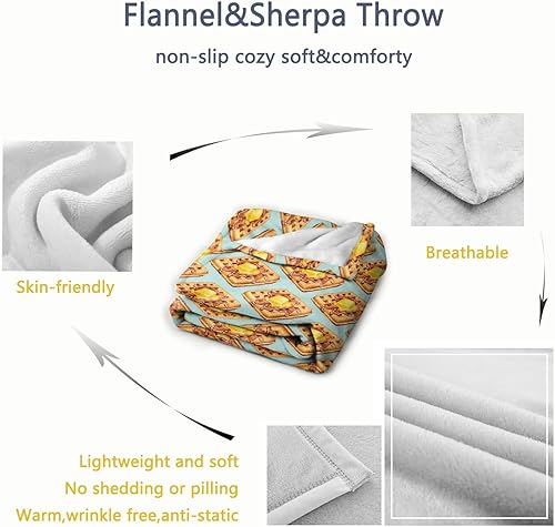 Miniatura 4 de Manta de franela de lujo, suave, esponjosa, acogedora, cálida, para cama, sofá, sillas, dormitorio, regalos para mujeres, niños y niñas, S (50 x 40