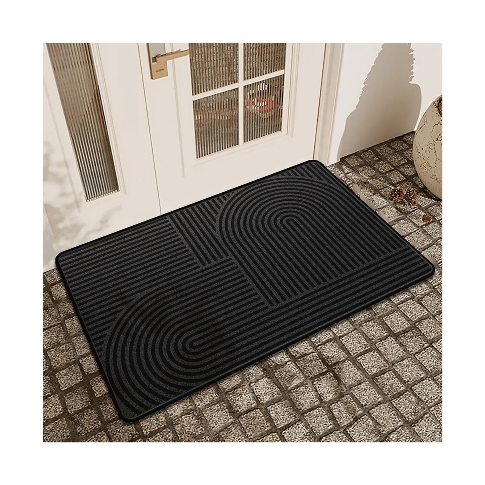 Tapis d'entrée en velours cristal 50x80 cm lavable et antidérapant pour le couloir