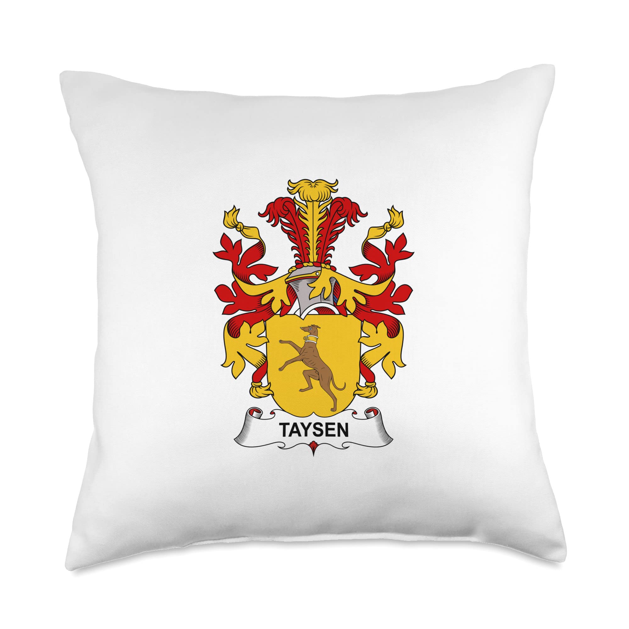 Taysen Coat of Arms - Family Crest Throw Pillow