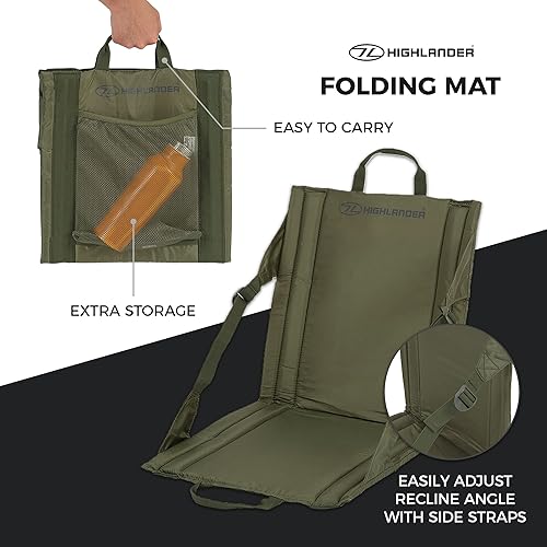 Miniatura 4 de HiGHLANDER Silla plegable de campamento de jardín, ligera de 0.85 libras, soporta hasta 220 libras, x 256 veces es masa. Disfruta de unas cómodas