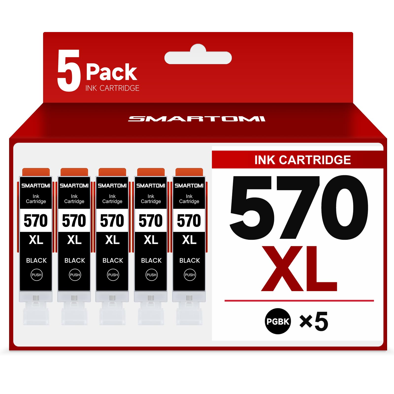 SMARTOMI 570 571 Printer Cartridges Replacement Compatible with Canon PGI-570 XL