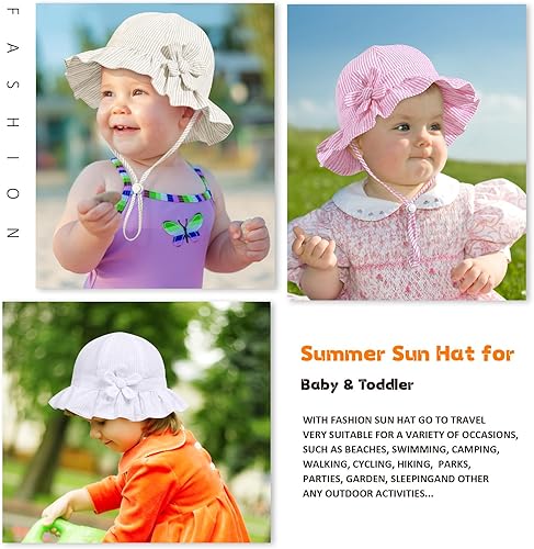 Miniatura 2 de DANMY - Sombreros de ala ancha con UPF 50+ sombrero de playa ajustable al aire libre con sombrero de sol