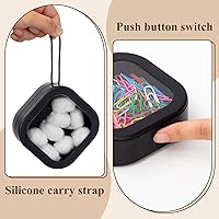 Vista 3 de Kathfly 6 piezas contenedor dispensador de gomas para el cabello organizador soporte para horquillas portátil para viajes soporte para hisopos