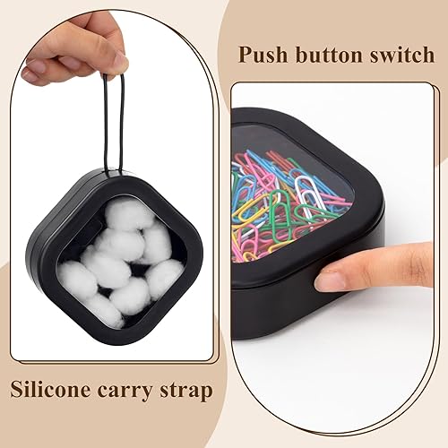 Miniatura 3 de Kathfly 6 unidades de contenedor de cintas para el cabello, organizador de cintas para el cabello, soporte portátil de viaje, soporte de pasador