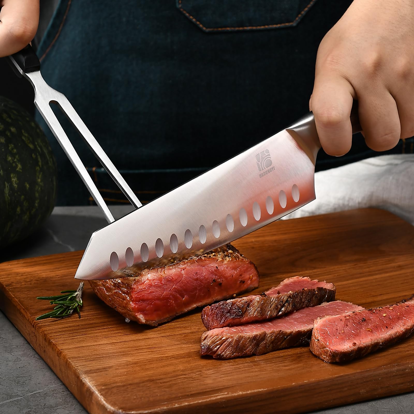 3-Piece Professional Chef Knife Set - Ultra-Sharp Kitchen Knives with Ergonomic Steel Handle, Ideal for Home, Outdoor, Camping, BBQ, and Gifts for Men — Amazon image 6