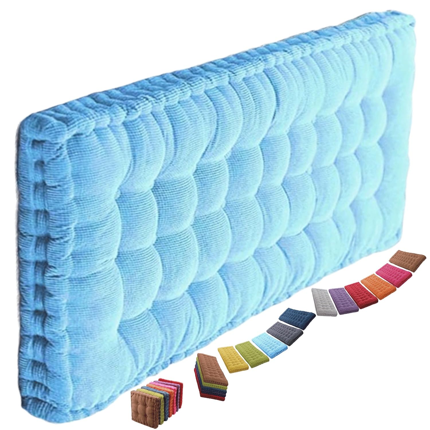 uyeoco Thick Bench Cushion Pad 2/3 Seater,Cotton Garden Bench Pad Cushions 100cm/110cm/120cm,Seat Cushion Pads for Outdoor Indoor(6@,50x130cm) — view 12