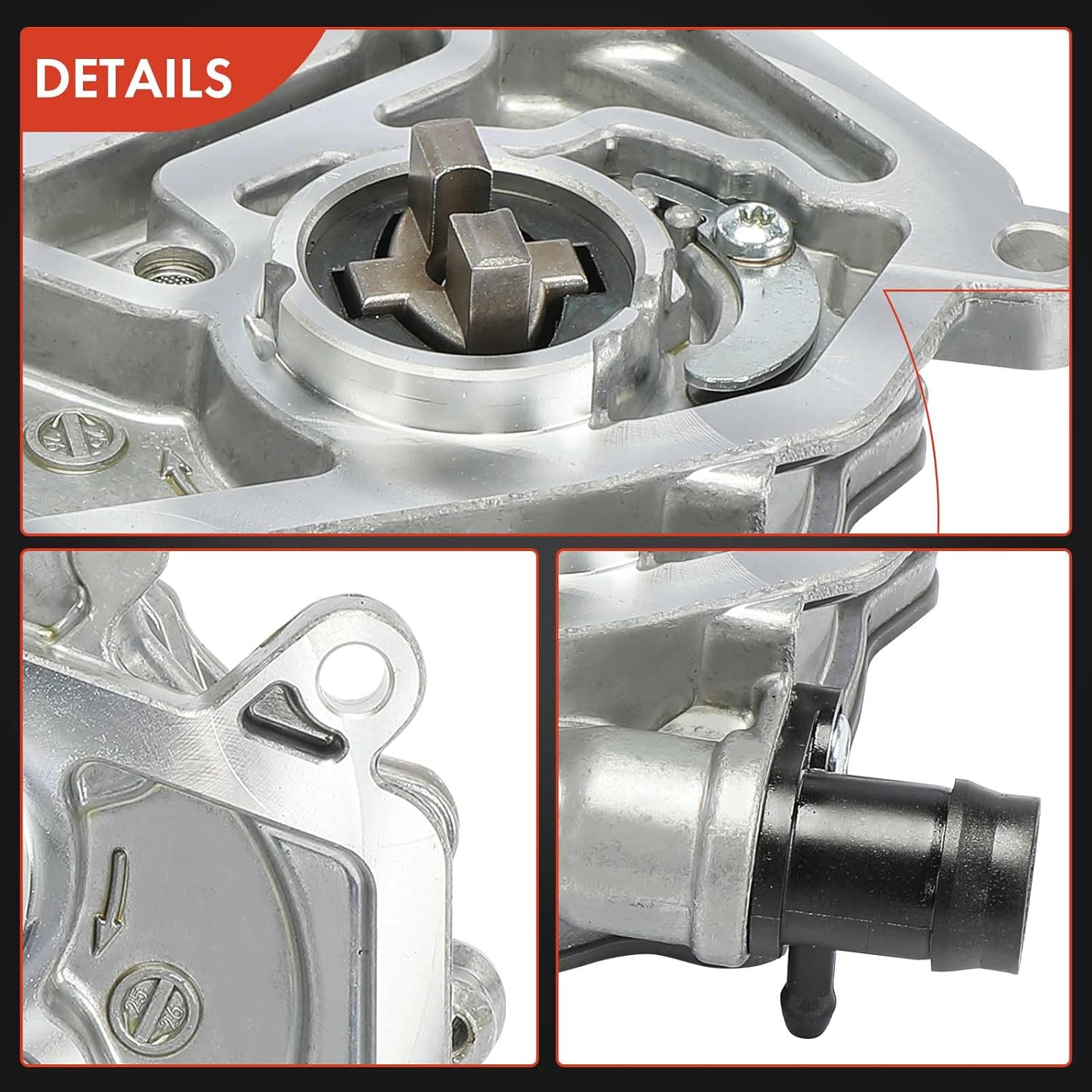 A-Premium Vacuum Pump Compatible with Select Mercedes-Benz Models - C300 2015-2017, E300 2017, Metris 2016-2017, GLC300 2016-2017, CLA250 2014-2017, GLA250 2015-2017, SLC300 2017, SLK300 2016, 2.0L