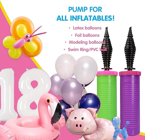 Miniatura 6 de Balloon Pump Hand Held, 2-Pack Two-Way Inflatable Portable Pump Convenient for You to Take with Decorate Your Party