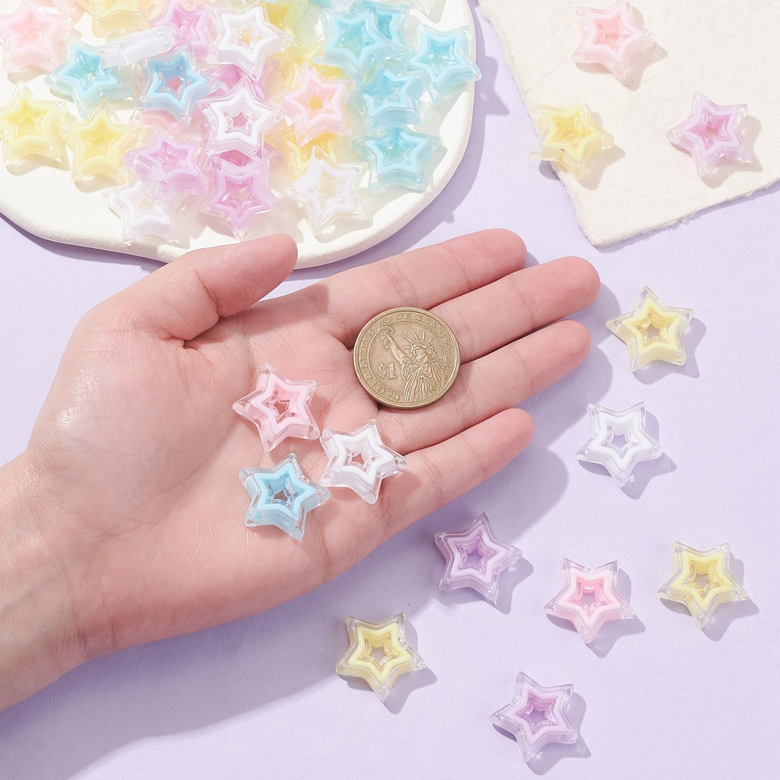 Ipotkitt Colores Cuentas Acrílicas De Mariposa Cuentas Ab Encantadoras Cuentas Transparentes De Mariposa Para Hacer Joyas Pulseras Trenzas
