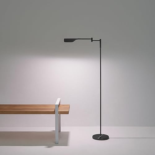 Miniatura 8 de Brightech Leaf Pharmacy Lámpara de lectura LED, lámpara de pie regulable con fácil rotación sobre silla o escritorio para salas de estar y oficinas,