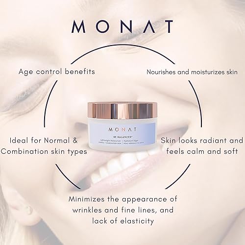Miniatura 7 de MONAT Be Balanced - Hidratante ligero - Hidratante facial restaurador y suavizante con ácido hialurónico. Crema facial hidratante ligera para rutina