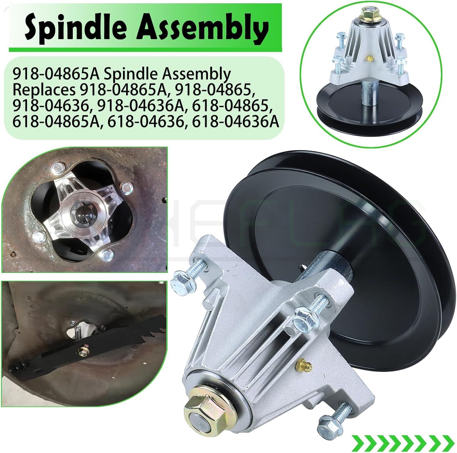 2 Pack 918-04865A Deck Spindle Kit with 954-04219 Belt Deck Wash Kit Replaces 918-04636 918 04865A 918-04636A 618-04865A for Craftsman/Cub Cade 46 inch LTX1045 LTX1046 LT2000 LT2500 Decks