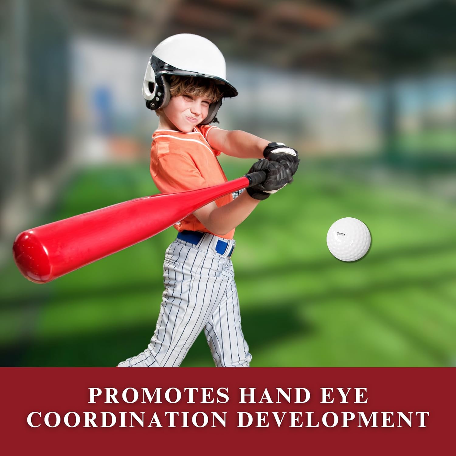 Heater PowerAlley 60 MPH White Lite Baseballs for Training, Drills and Pitching Machines, Lightweight, Safe for Indoor/Outdoor Use, Pack of 6