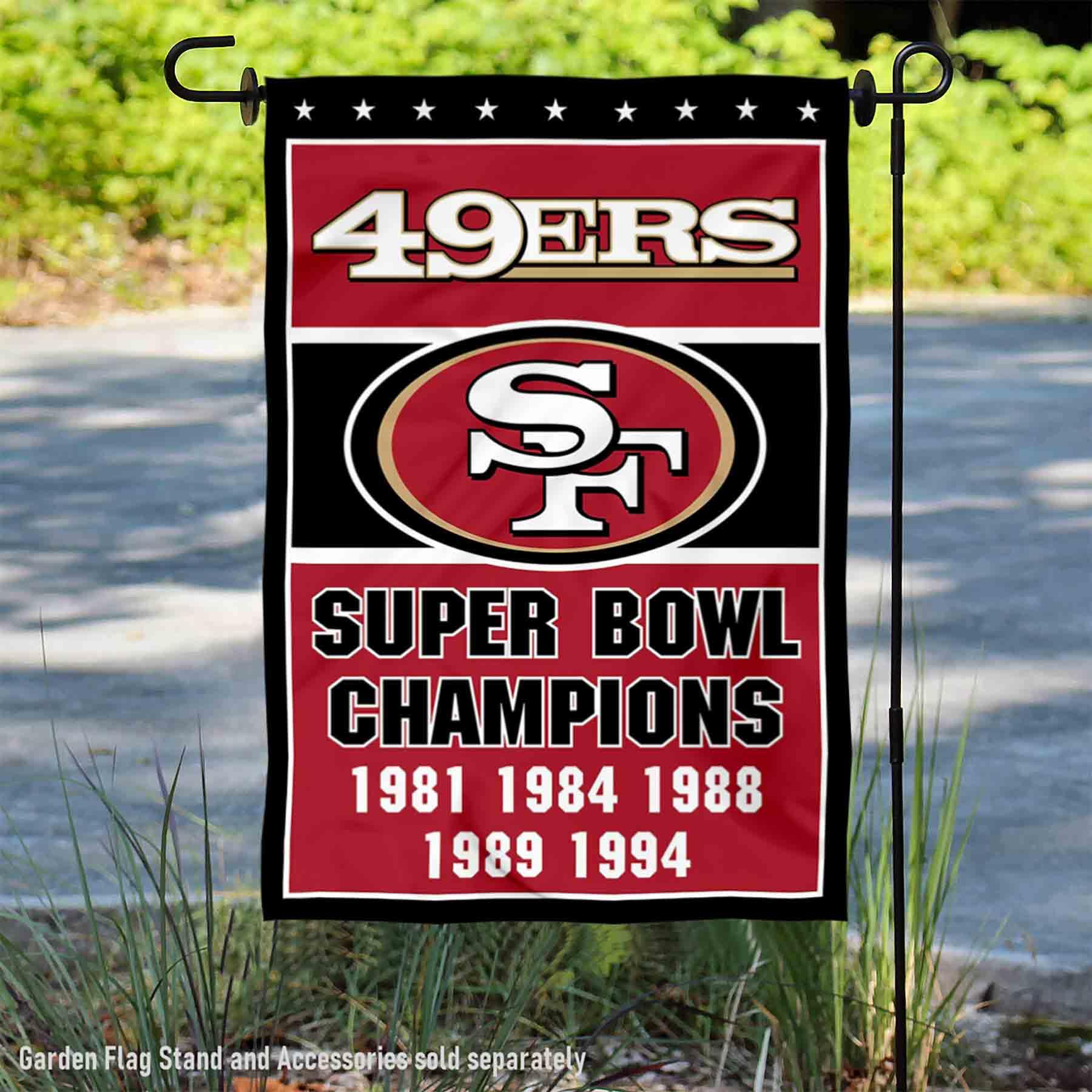Amazon.com : 49ers 5 Time Super Bowl Champions Double Sided Garden