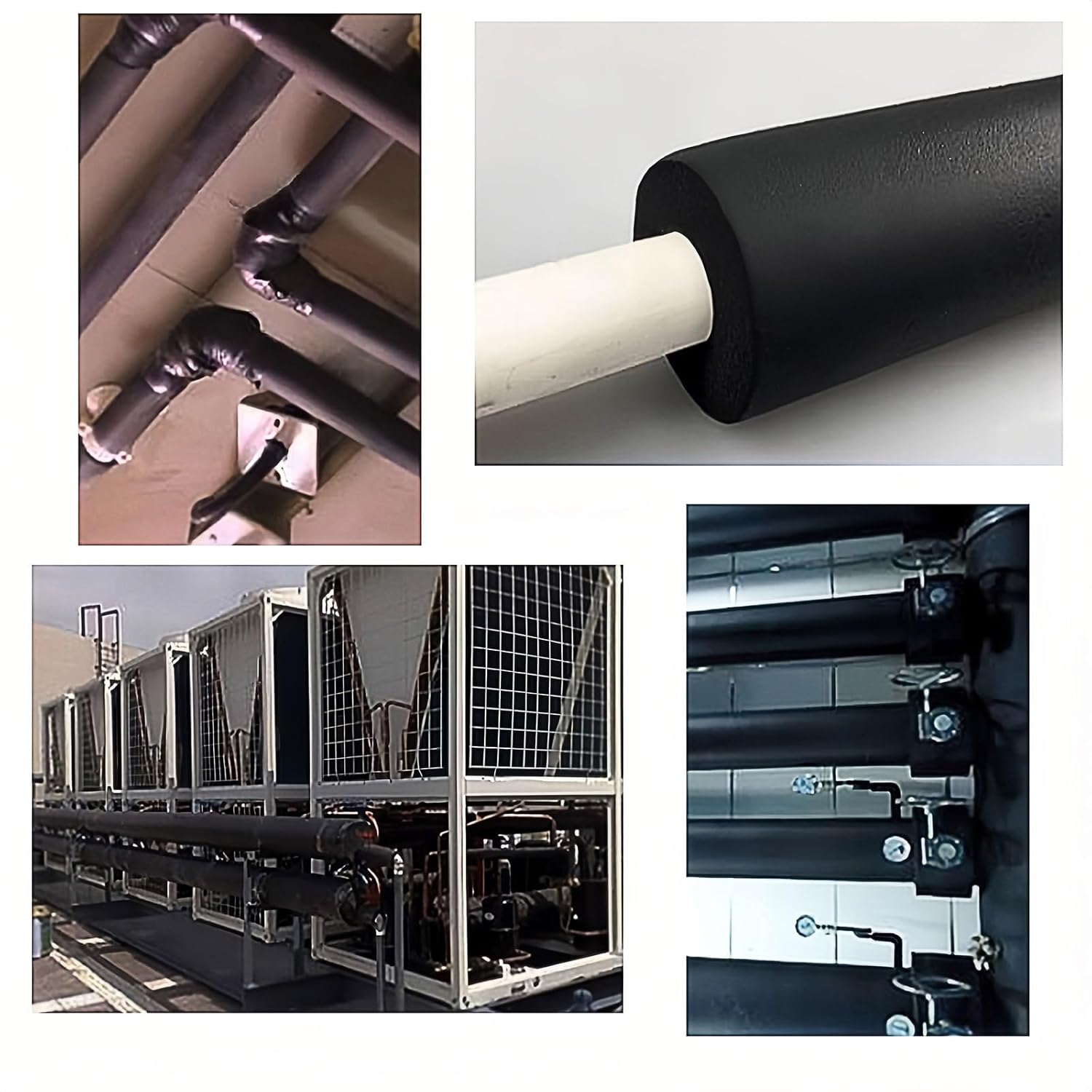 Pipe Insulation Lagging/Outdoor Pipe Insulation Cotton, Black Highly Insulated Foam, Thick 7/9/15/20/25/30mm, Heat Preservation for Antifreeze Insulation, Water Pipe Freeze Protection(30mmx108mmx1.9m)