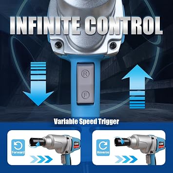 Impact Wrench Kit, Heavy Duty 1/2 Inch Drive 7.5 Amp Corded Impact Gun, Max Torque 240 Ft-lbs & 2700 IPM, 4pcs Durable Sockets with Detent Anvil