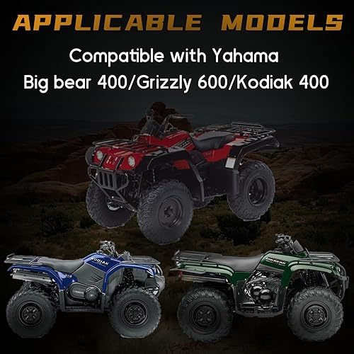 Miniatura 6 de Medidor de combustible para ATV, Big Bear 400, compatible con Yamaha Big Bear 400 (2000-2012), Grizzly 600 (1998-2001), Kodiak 400 (1996-1999), tapa