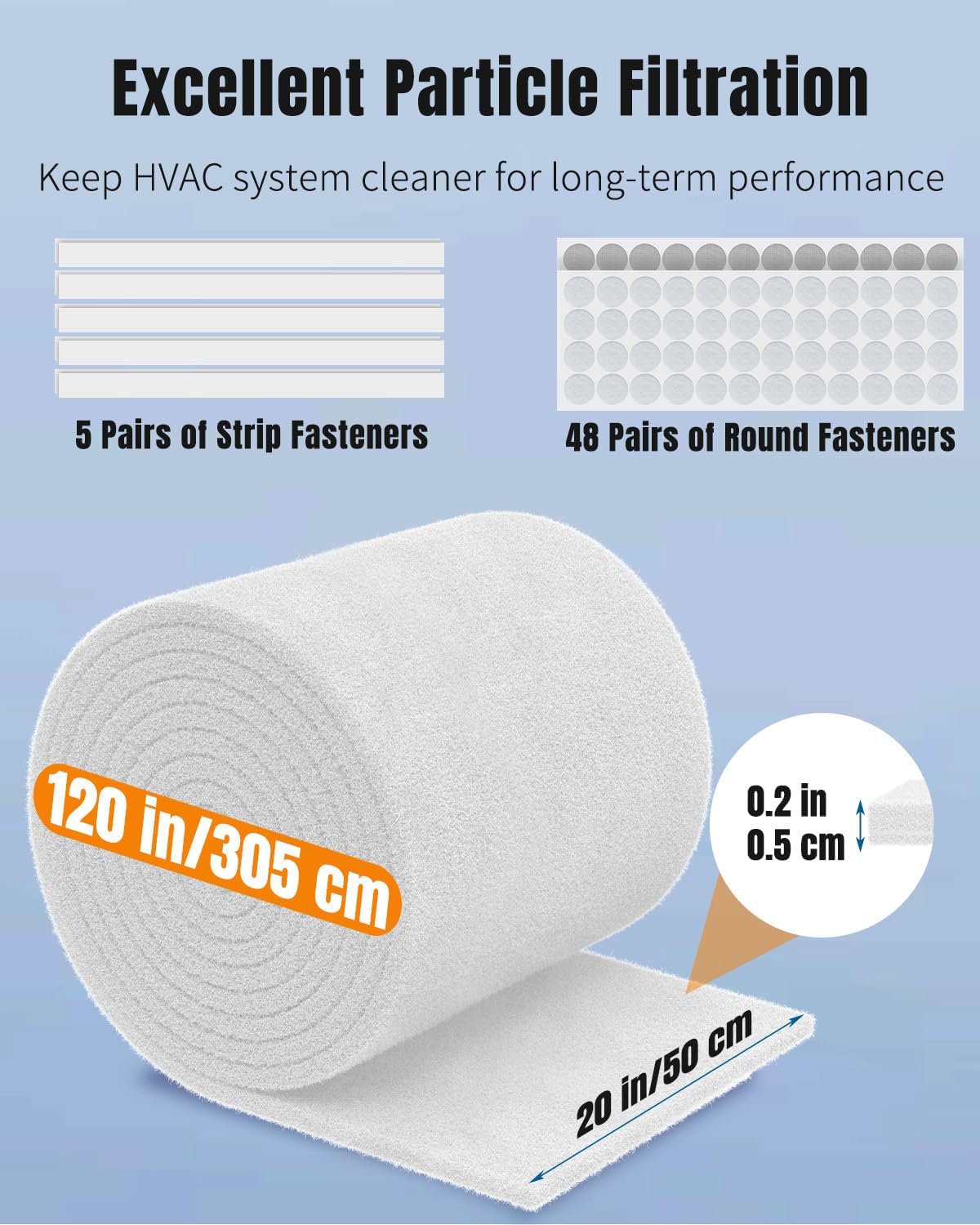 Diagram showing high-density filter floss trapping impurities