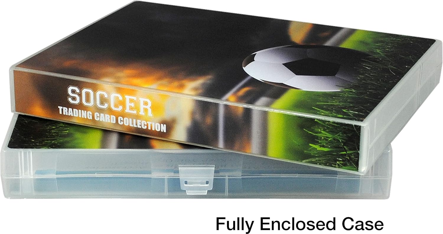 UniKeep Trading Card Binder - Soccer Theme Card Collection Case With 100 Top Loading Pockets - For Baseball, Soccer, TCG, MTG, Pokemon, Yugioh