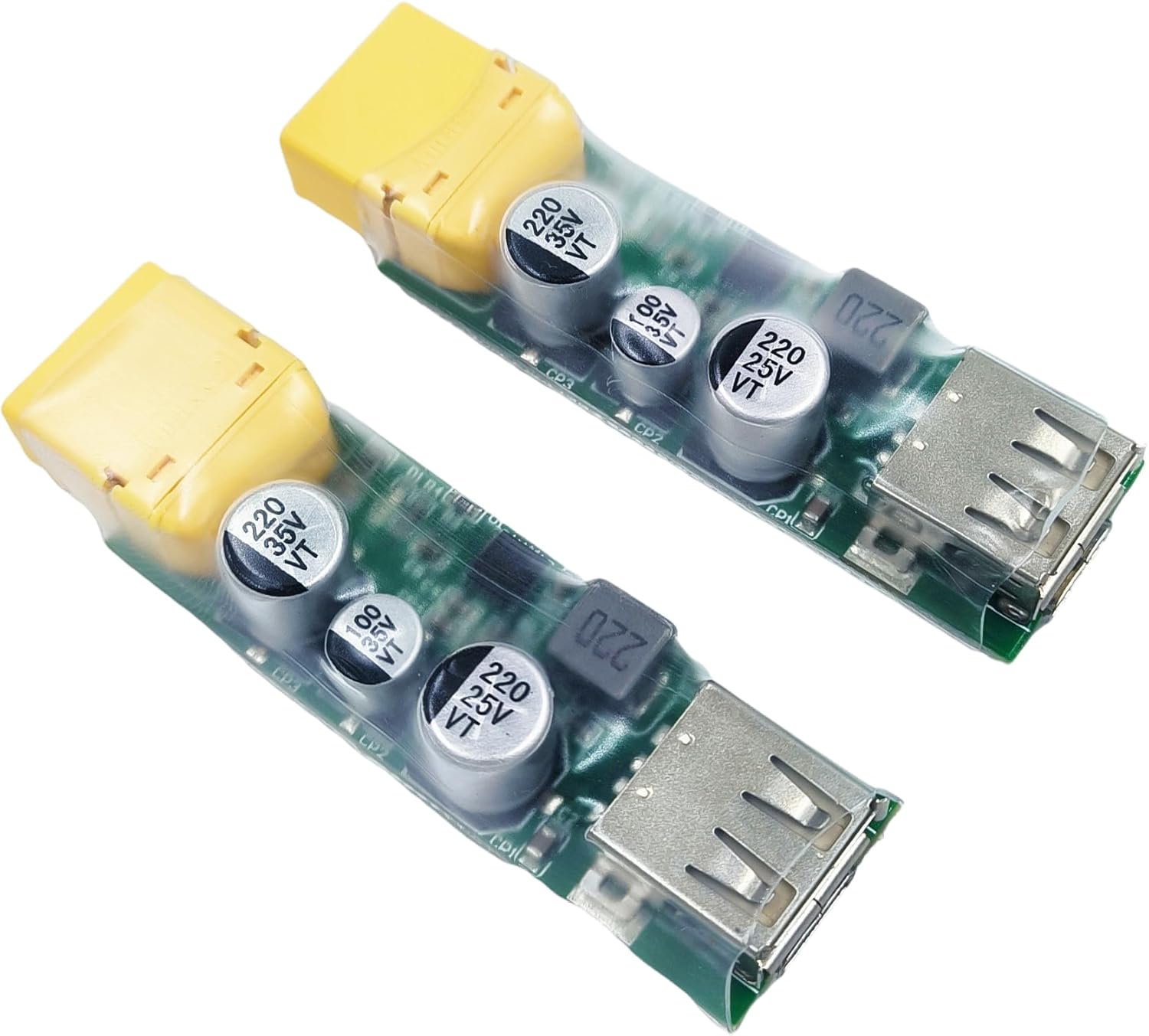 2PACK 3S-6S XT60 to USB Fast Charging Converter Support 3S-6S Lipo Battery,45W Lipo Battery Charger USB Fast Charging Converter,Max Fast Charge Adapter for RC Racing Drone