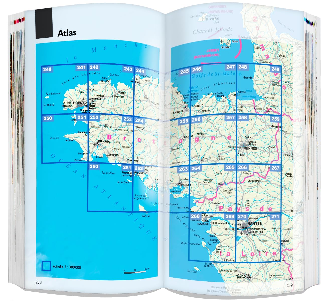 Bretagne: Guide + Atlas + Carte