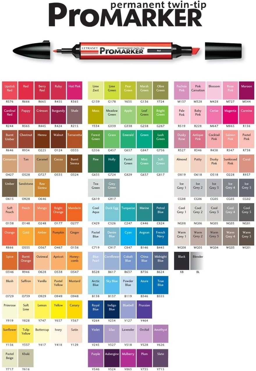 Letraset ProMarkers Assorted Colours - MULTIPACK (Set of 10)