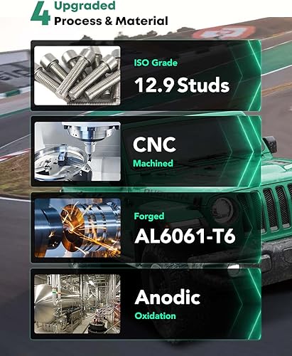 Miniatura 5 de YHTAUTO Espaciadores de rueda de 5 x 5 de 2 pulgadas para Jeep XK WJ WK JK JK JL, Grand Cherokee 1999-2010, Wrangler 2007-2018, Commander 2006-2010,
